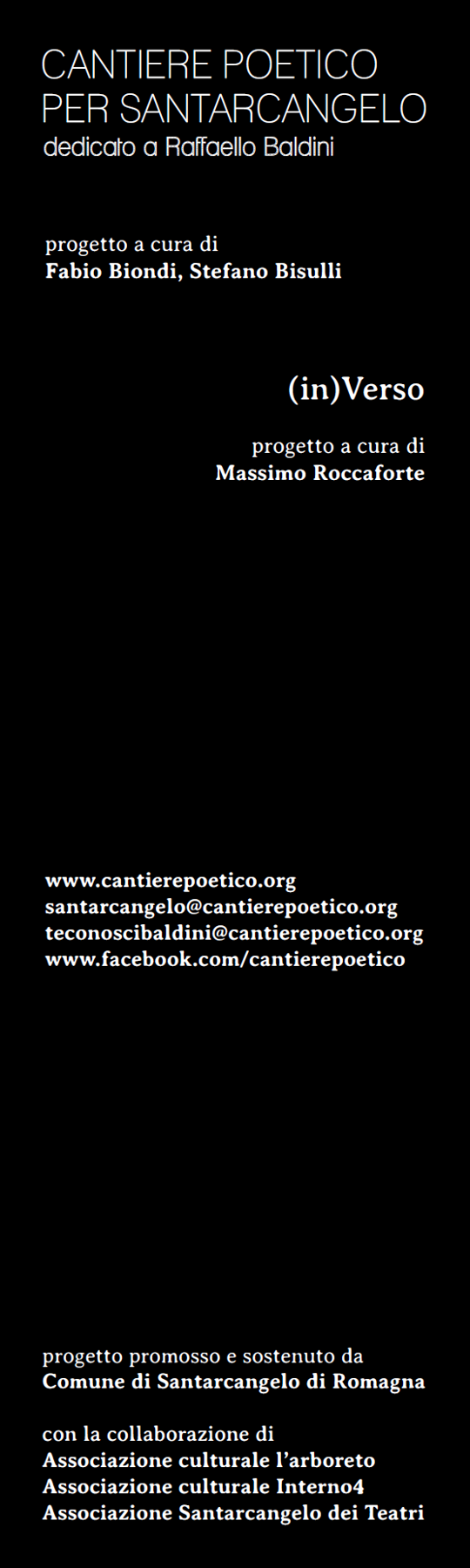 Cantiere poetico 13-20 settembre 2015 | segnalibro